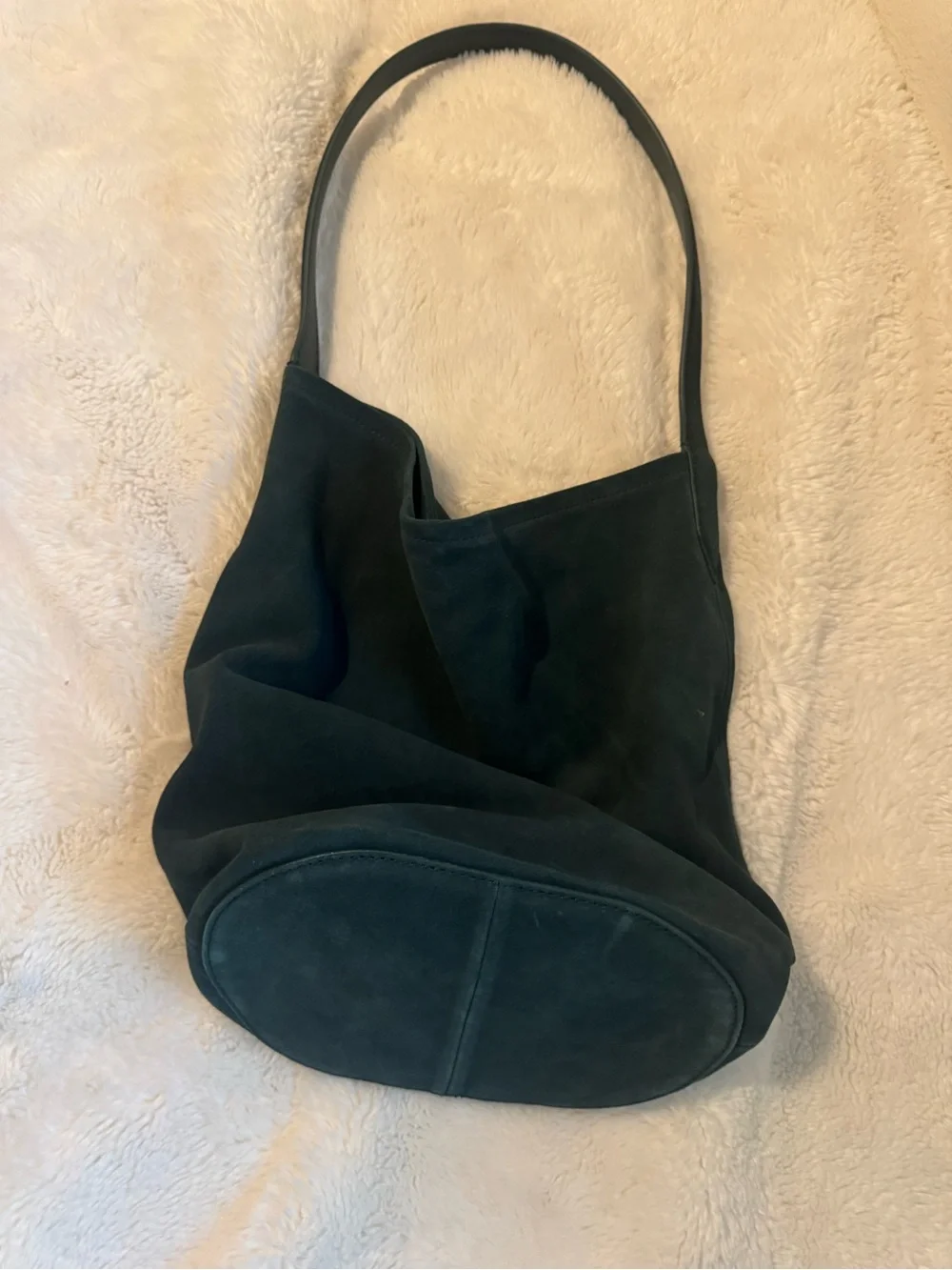 J. Crew Dark Teal Suede Shoulder Bag